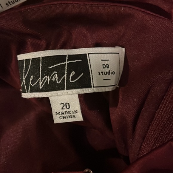 DB Studio Wine Size 20 Cowl Neck dress - Picture 4 of 5